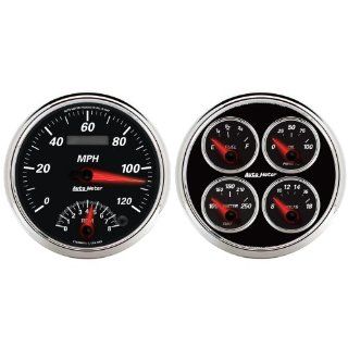 Auto Meter 1204 Designer Black II 5" Tachometer / Speedometer Combo Kit Box Automotive