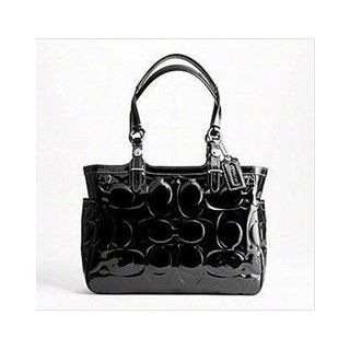 Coach Patent Embossed Tote Black Handbag   Coach 16564 Shoulder Handbags Clothing