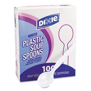 Dixie Plastic Cutlery, Heavy Mediumweight Soup Spoon, 100 Pieces/Box