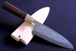 YOSHIHIRO  Ebony Damascus Deba fillet Sushi Chef Knife 7" 180mm  MADE IN JAPAN Kitchen & Dining