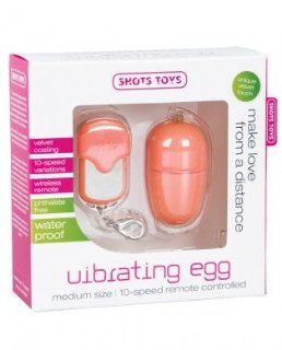 Shots toys 10 speed remote medium vibrating egg   orange (Pack Of 4) Health & Personal Care