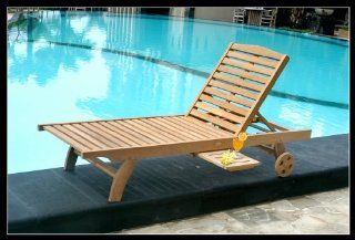 Chaise / Sun Deck Lounger Teak Wood Patio Furniture  Outdoor And Patio Furniture Sets  Patio, Lawn & Garden