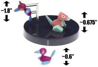 Porygon (~0.675"), Porygon2 (~0.6"), Porygon Z (~1.8") ~1/40 Scale Real Pokemon DP Encyclopedia Mini Figure Series #14 Capsule Toy [#6] (Japanese Import) Toys & Games