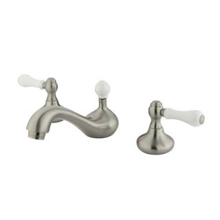 Elements of Design Widespread Bathroom Faucet with Double Porcelain