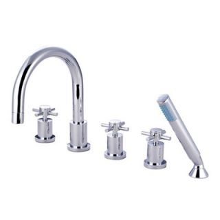 Elements of Design South Beach Triple Handle Roman Tub Filler with