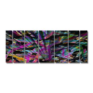 All My Walls Abstract by Ash Carl Metal Wall Art in Purple and Black