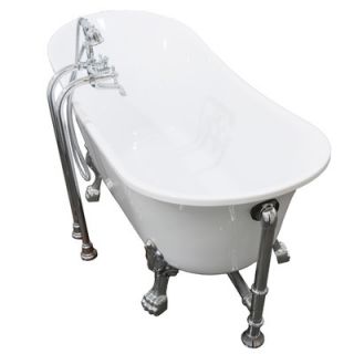 Bath and Shower Dorya 69 x 28 Clawfoot Slipper Tub   Dorya