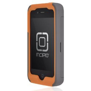 Incipio IPH 678 Stowaway Credit Card Case for iPhone 4/4S   Retail Packaging   Dark Gray/Orange Cell Phones & Accessories