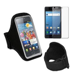 Skque Gray Sport Armband Case + cLear Screen Protector for Samsung Infuse 4G Cell Phones & Accessories