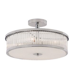 TransGlobe Lighting Crystal Sun 4 Light Semi Flush Mount