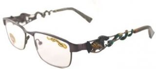 Ed Hardy EHO 702 Mens Designer Eyeglasses   Antique Pewter Gunmetal Clothing