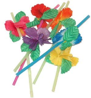 Silk Hibiscus Straws Toys & Games