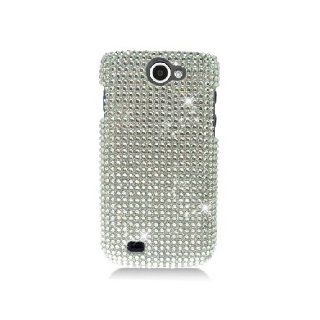 Samsung Galaxy Exhibit 4G T679 SGH T679 Bling Gem Jeweled Jewel Crystal Diamond Silver Cover Case Cell Phones & Accessories