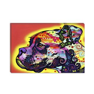 iCanvasArt Profile Boxer Canvas Wall Art by Dean Russo