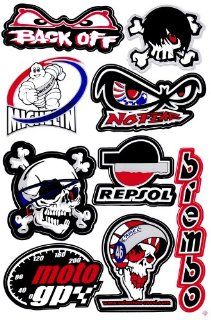 Mixed Nofear Michelin Back Off Repsol Brembo Moto GP Stickers Decals Bike Car ATV Racing Tuning Kit 