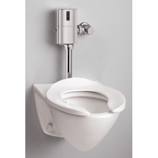 Toto Commercial Wall Mount Flushometer 1.28 GPF Elongated Toilet Bowl