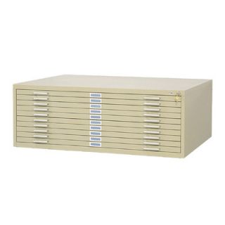 Safco Products Company 42 W Ten Drawer Steel Flat File with Optional