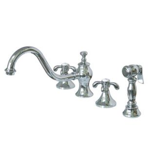 Kingston Brass French Country Double Handle Widespread Kitchen Faucet