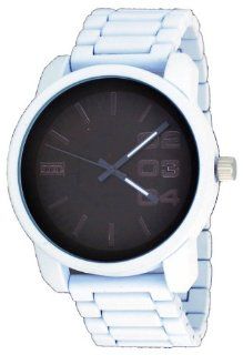 Mark Naimer #MN2025 Men's Jumbo Oversize Silicone Wrapped Metal Band White Domination Watch Watches