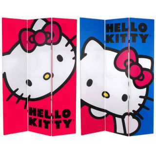 Oriental Furniture 71 Tall Double Sided Hello Kitty Classic 3 Panel