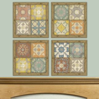 Epic Art Quilted Warmth Barcelona Tiles Wall Art (Set of 4)