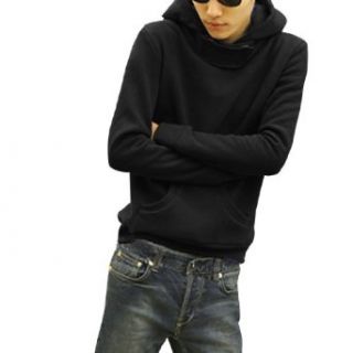Men Black Long Sleeve Pullover Kangaroo Pocket Hoodie XL at  Mens Clothing store Fashion Hoodies