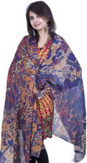 Exotic India Women's Multi Color Digital Printed Shawl Fashion Scarves