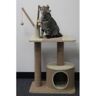 PetPals Recycled Paper Rope Cat Perch with Teasers and Condo