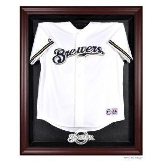 Milwaukee Brewers Mahogany Framed MLB Jersey Display Case  Sports Related Display Cases  Sports & Outdoors