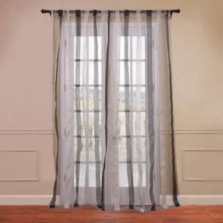 Signature Havannah Striped Linen and Voile Weaved Sheer Curtain Single