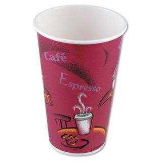 Solo Cups 6 Oz Polylined Paper Hot Drink Cups Bistro Design in Maroon