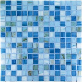 Casa Italia Project Plus 13 x 13 Glass Mosaic in Mix Azzurro Bronze