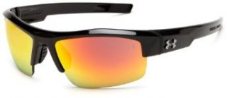 Under Armour Igniter Sunglasses, Shiny Black Frame/Gray, Orange & Multi Lens, One Size Clothing