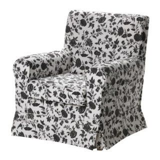 Ikea Ektorp Jennylund Armchair Cover, Chair Slipcover Hovby White/black  
