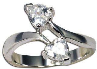 Shooting Stars Cubic Zirconia Ring Sterling Silver 925 Size 10 Jewelry
