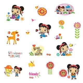 RoomMates RMK1653SCS Kai Lan Peel and Stick Wall Decals   Decorative Wall Appliques  