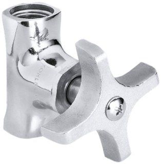 Kohler K 7668 CP Straight Stop with Four Arm Handle and 3/8" Npt, Polished Chrome   Faucet Handles  