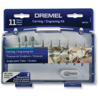 Dremel 689 01 11 Piece Rotary Tool Carving and Engraving Kit   Power Rotary Tool Accessories  
