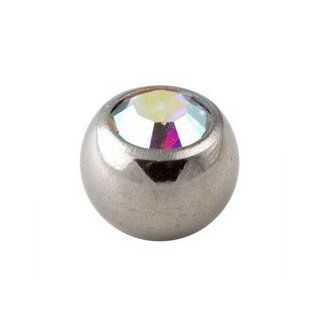 Rainbow Rhinestone Piercing Replacement Only Ball   Body Piercing & Jewelry by VOTREPIERCING   Size 1.2mm/16G   Ball 04mm Jewelry