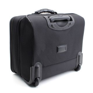 Merax Carry On Rolling 15.4 Laptop Briefcase in Black