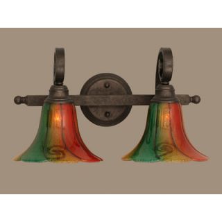 Toltec Lighting Curl 2 Light Bath Vanity Light