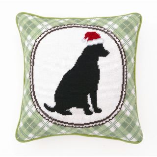 Christmas Dog Wool / Cotton Pillow