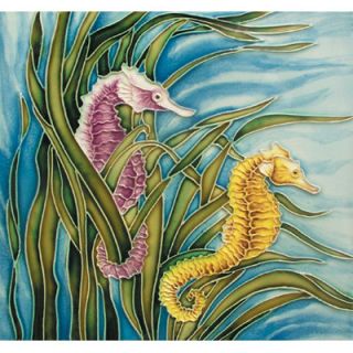 EnVogue 8 x 8 Seahorse Art Tile in Multi