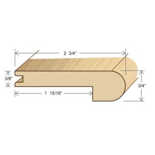 Moldings Online 0.34 x 2.38 Solid Hardwood White Oak Stair Nose in