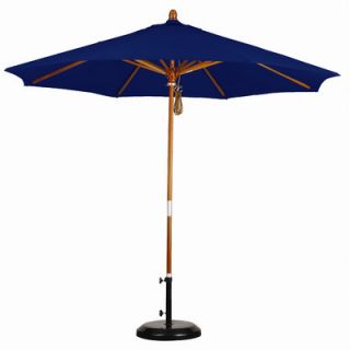 California Umbrella 9 Wood Market Umbrella