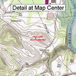 USGS Topographic Quadrangle Map   Blairsville, Pennsylvania (Folded/Waterproof)  Outdoor Recreation Topographic Maps  Sports & Outdoors