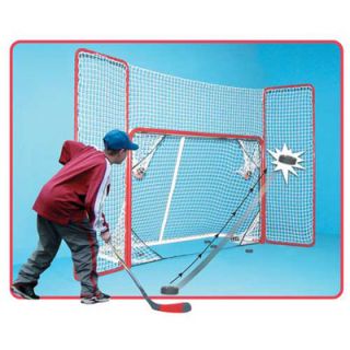 EZ Goal Folding Steel Hockey Goal with Backstop and Targets