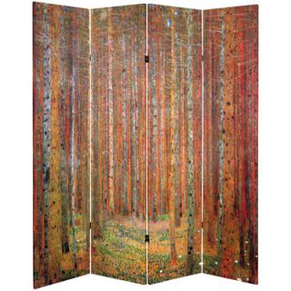 Oriental Furniture 71 x 63 Tall Tannenwald / Farm Garden 4 Panel