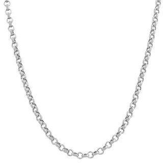 Sterling Silver Polished Rolo Necklace (4.3mm, 18 nch) Jewelry