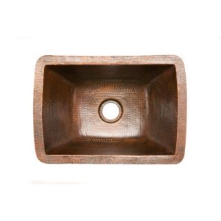 Premier Copper Products Rectangle Copper Bar Sink in Oil Rubbed Bronze